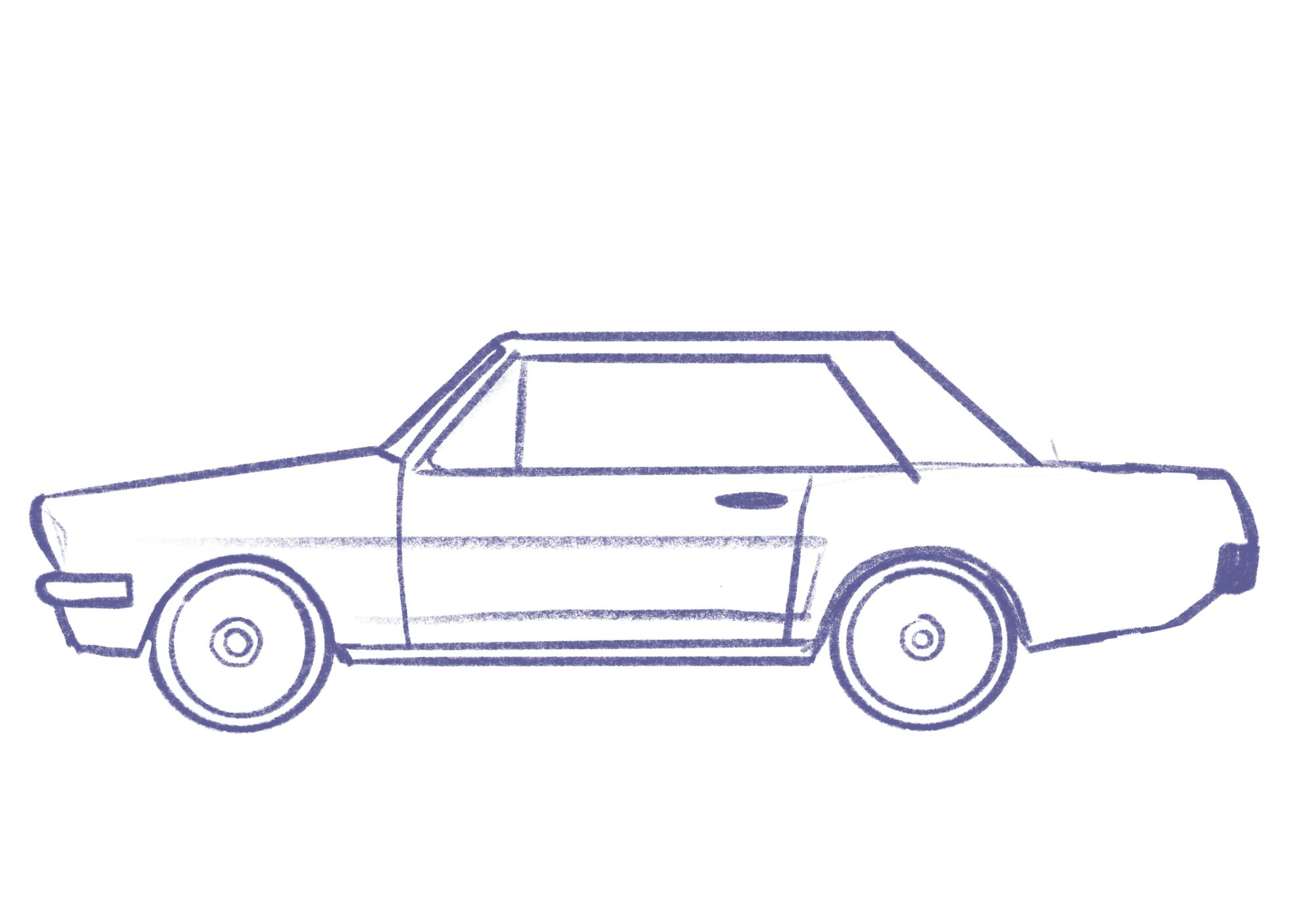 how to draw a cool car easy