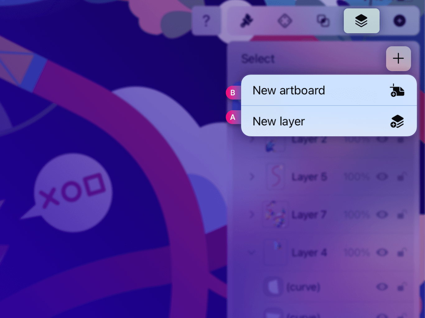 Creating new Layers in Vectornator