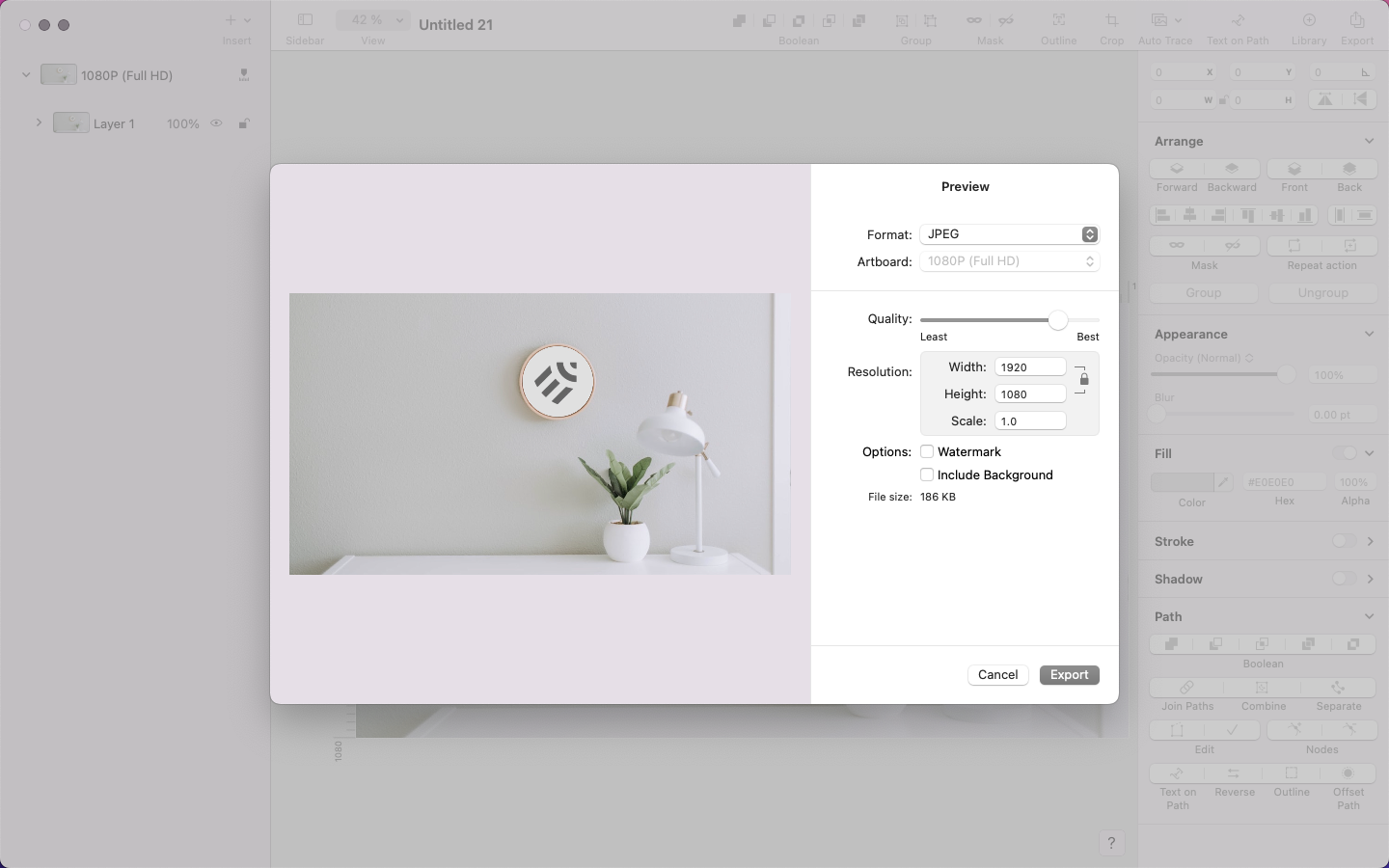 Export Zoom background Linearity Curve