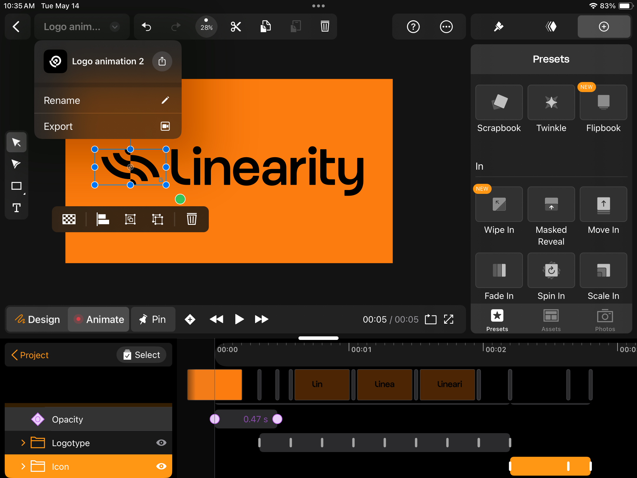 Export Linearity Move