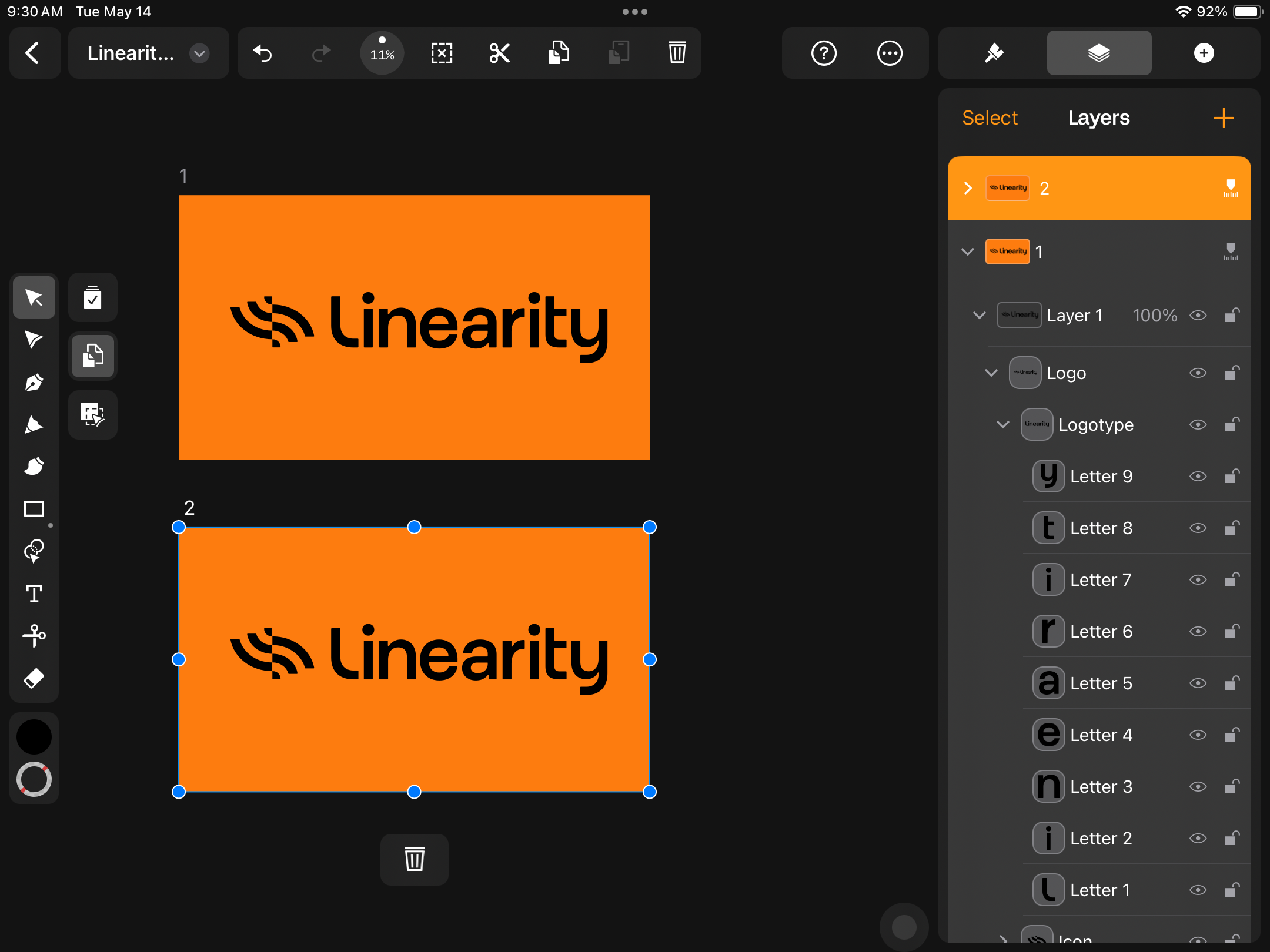 Curve duplicate artboards