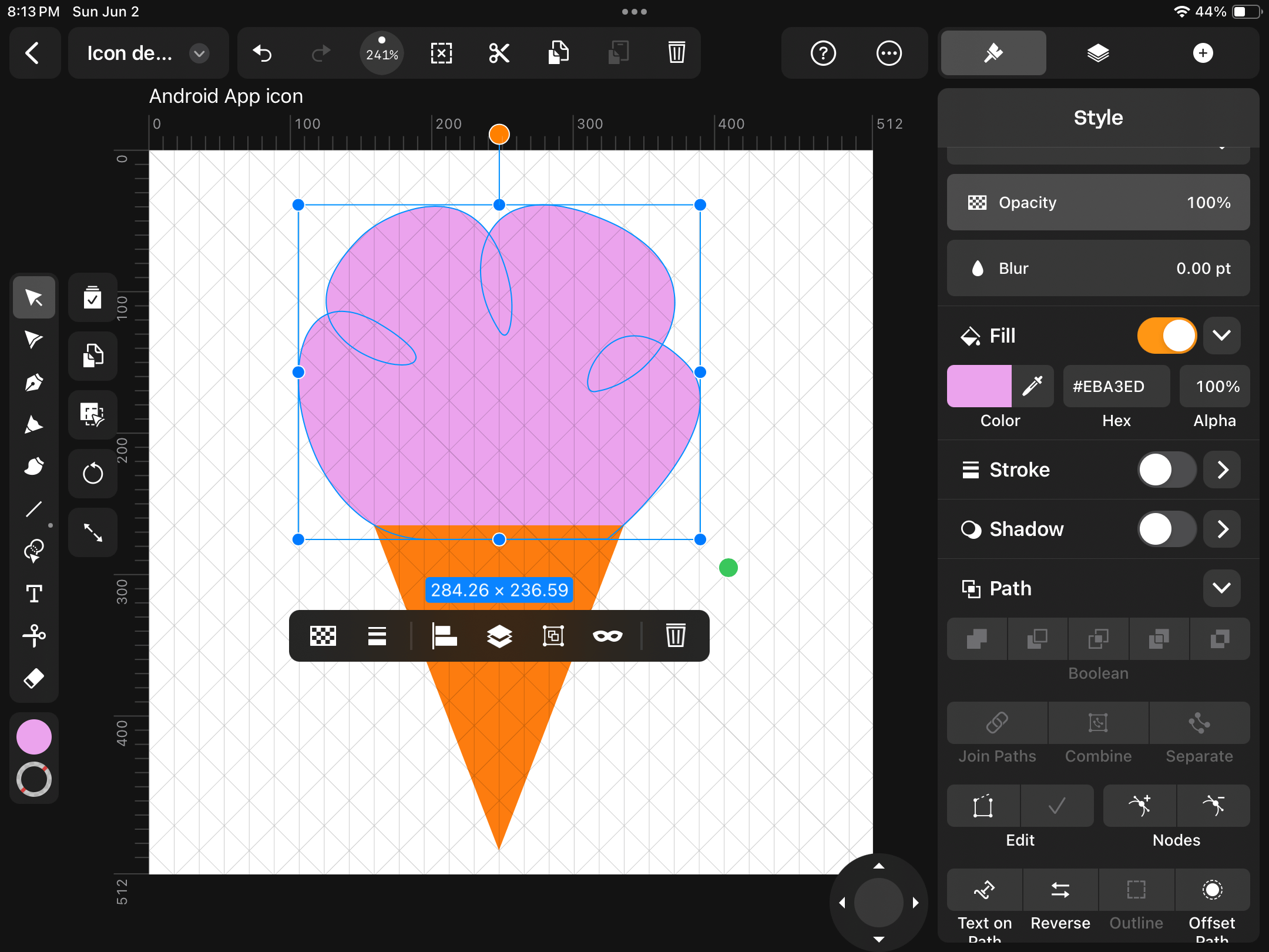 Icon drawing with Pen tool