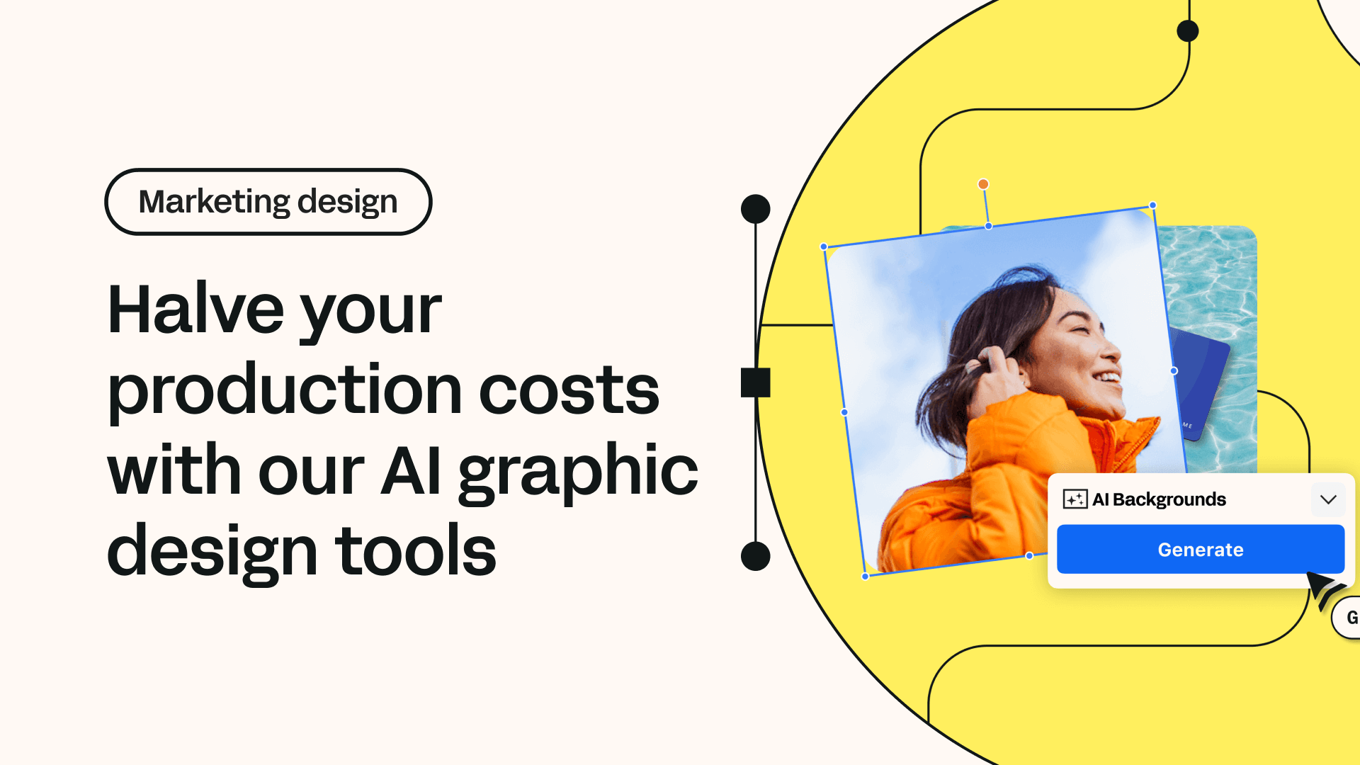 Halve your production costs with our AI graphic design tools | Linearity