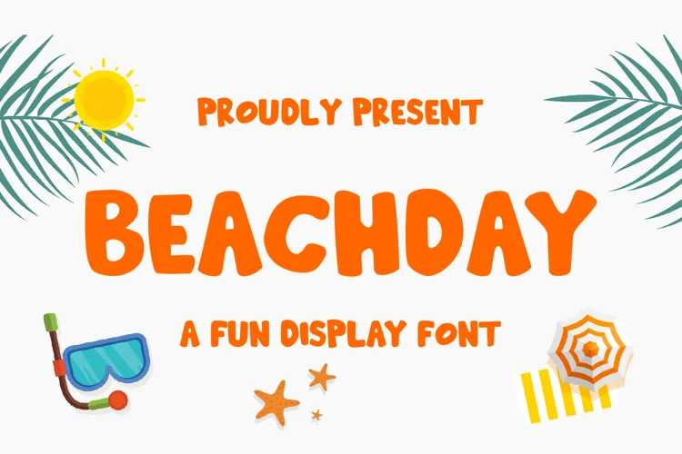Beachday font example