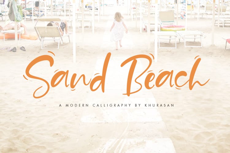 Sand Beach font example