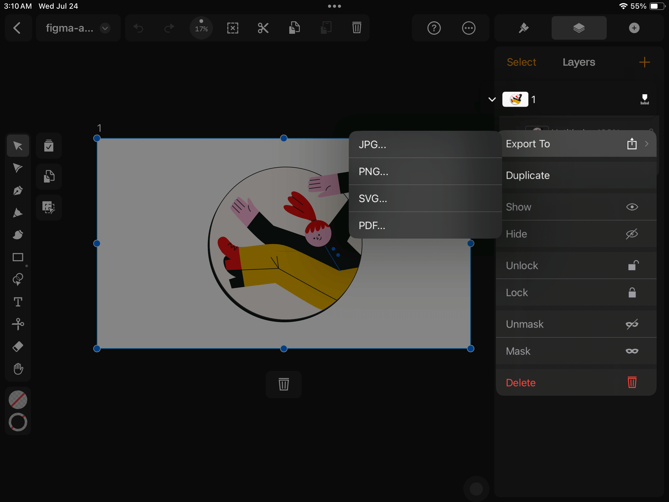 Export transparent background Linearity Curve