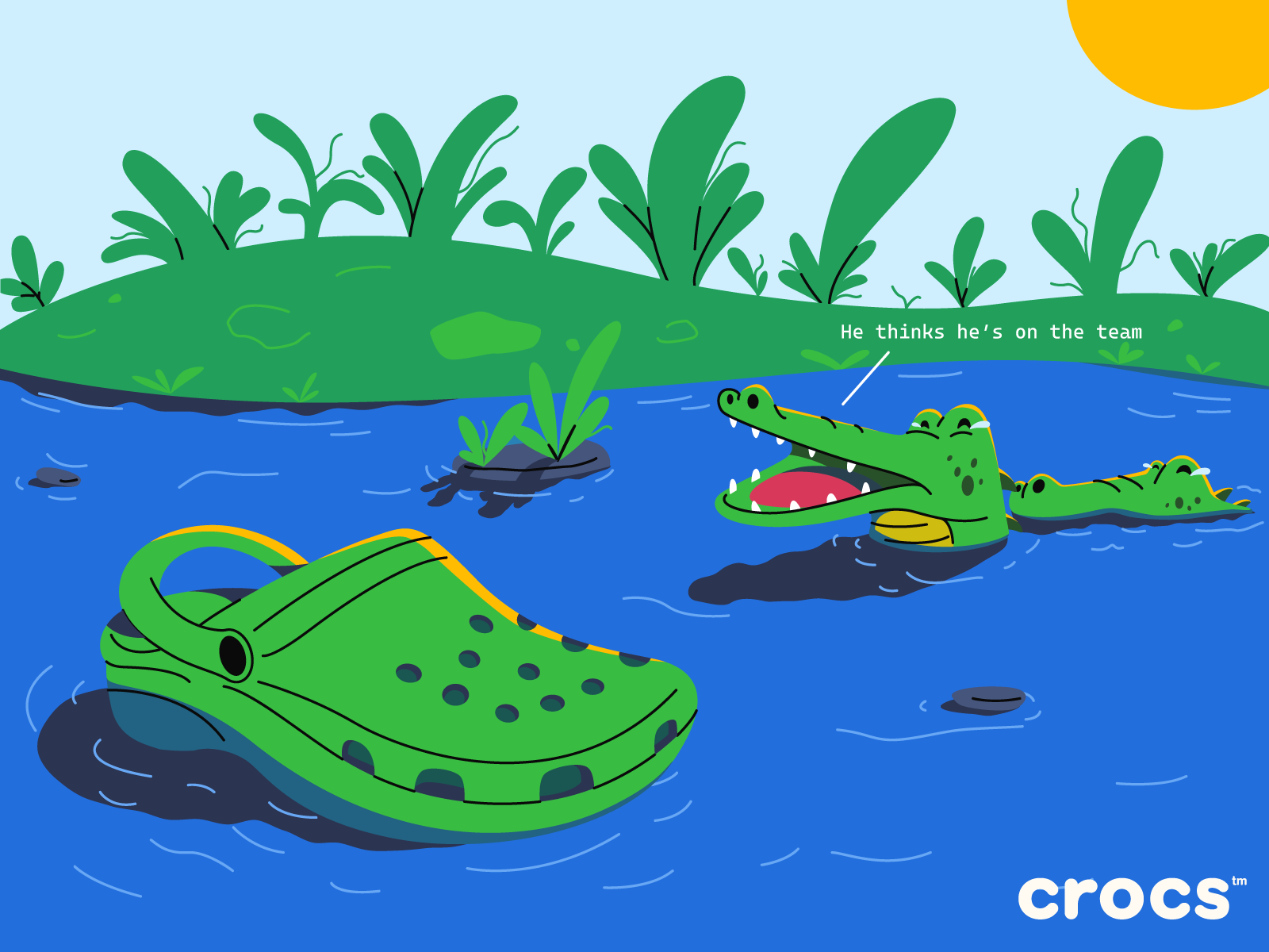 Crocs - He Thinks He's On The Team by Samuel Jolayemi