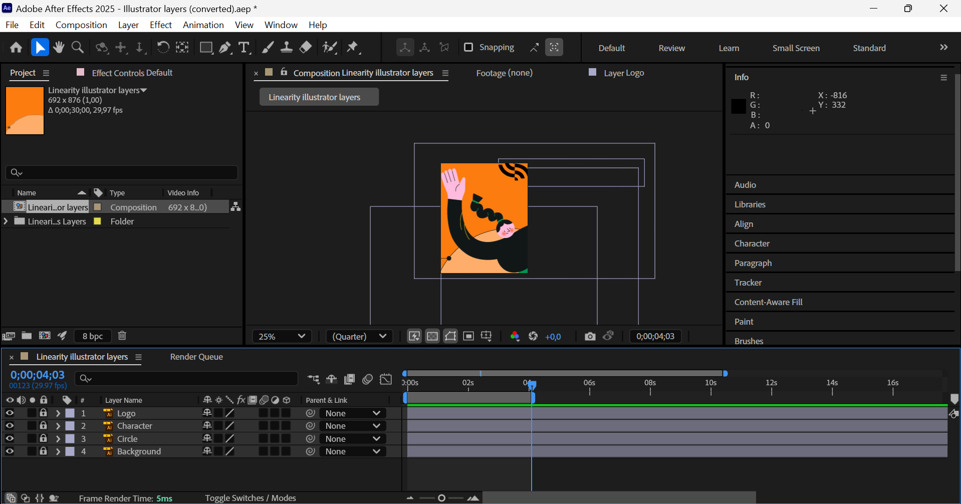 Cropped video After Effects